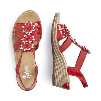 rieker red sandals